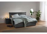 Boxbett S.OLIVER "Alissia inkl. Bettkasten und Topper- frei im Raum stellbar", anthrazit, B:218cm L:206cm, Komplettbetten, Boxbett, wahlweise mit Bonnell- oder TTFK-Matratze in H2, H3 o. H4 erhältlich
