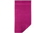 Badetuch EGERIA "Diamant", pink, B:70cm L:140cm, Frotteevelours, Obermaterial: 100% Baumwolle, Handtücher, Badetuch, Uni Programm mit schmaler Bordüre, 100 % Baumwolle
