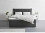 Boxbett S.OLIVER "Alissia inkl. Bettkasten und Topper- frei im Raum stellbar", graphit, B:178cm L:206cm, Komplettbetten, Boxbett, wahlweise mit Bonnell- oder TTFK-Matratze in H2, H3 o. H4 erhältlich