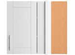 Eckhängeschrank OPTIFIT "Ahus", braun (weiß matt, wildeiche nachbildung), B:80cm H:70,4cm T:34,9cm, Schränke, Eckhängeschrank, Breite 80 x 45 cm