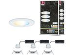 Paulmann "LED Einbauleuchte Nova Coin IP44 rund 78mm" LED-Modul 3 Stk. Tageslichtweiß Memoryfunktion, Farbwechsler, Farbsteuerung, Dimmer, Smart Home