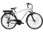 E-Bike ZÜNDAPP "Z802 Herren" Gr. 48, weiß (grau, weiß), Elektrofahrräder, 48cm, 28 Zoll (71,12cm), E-Bike, Pedelec, Elektrofahrrad für Damen u. Herren