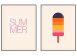 Wandbild OTTO HOME "Summer & Ice", bunt (farbe bild(er): farbig), B:21cm H:29,7cm T:0cm, Papier, Bilder, Wandbild, als Poster oder Leinwandbilder Set