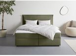 Boxbett S.OLIVER "Alissia inkl. Bettkasten und Topper- frei im Raum stellbar", moosgrün, B:178cm L:206cm, Komplettbetten, Boxbett, wahlweise mit Bonnell- oder TTFK-Matratze in H2, H3 o. H4 erhältlich
