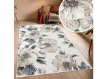 Teppich OTTO HOME "Florent, Blumen Design, Vintage", beige (cream), B:200cm H:9mm L:300cm, Kunstfaser, Teppiche, Teppich, Floral, detailreiche Blüten, Botanical, elegant, Wohnzimmer