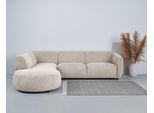 Ecksofa OTTO HOME "OSTRUP Rundsofa, L-Form, Naturtöne, Boucle oder Chenille", beige, B:273cm H:73cm T:250cm, 100% Polyester, Sofas, Ecksofa, Breite 273 cm, organische Form mit sanften Rundungen