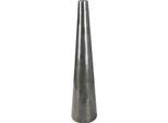 Bodenvase GILDE "Bodenvase konisch Soril anthrazitfarben H. 65 cm", silber (anthrazitfarben), B:14,5cm H:65cm T:14,5cm Ø:14,5cm, Aluminium, Vasen, Bodenvase, Bodenvase, antikfinish, Blumenvase, modern, stilvoll, Geschenkidee