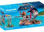 Konstruktions-Spielset PLAYMOBIL "Schatzbergung auf Piratenfloss (71794), Pirates", bunt, Spielbausteine, Kinder, Kunststoff, Konstruktions-Spielset
