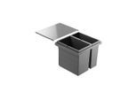 Hailo , Dunkelgrau , Metall , 46 l , 50x40.2x40 cm ,