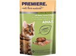 PREMIERE cats love nature Deluxe Ragout Nassfutter Katze Adult mit Huhn, Lachs und Reis 48x100 g