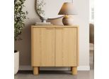 Hometopia Modernes, Braun, Holz, Bootsförmig,Bootsförmig, 72x75x39.5 cm, Wohnzimmer, Kommoden & Sideboards, Sideboards
