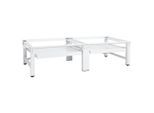 vidaXL Untergestell, Weiß, Metall, Rechteckig, 61.5x33.5x124.5 cm, Waschküche, Waschmaschinenschrank