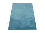 Paco Home Kurzflorteppich, Türkis, Textil, Rechteckig, 100x200 cm, strapazierfähig, für Fußbodenheizung geeignet, Teppiche & Böden, Teppiche