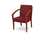 Esszimmerstuhl HOME AFFAIRE "G98 George Armlehnstuhl, Sessel, in 3 Gestellfarben Made in Italy", rot (bordeaux, kirschbaum, bordeaux), B:58,5cm H:87cm T:65cm, Massivholz, Stühle, Esszimmerstuhl, Extra-confort, Fleckenabweisendes Gewebe, Massivholz