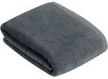 Badetuch BUGATTI "Prato", grau (flanell), B:100cm L:150cm, Walkfrottier, Obermaterial: 100% Baumwolle, Handtücher, Badetuch, Uni Farben, mit melierter Optik im Saum