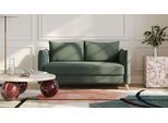 BRUNO Schlafsofa 140cm in Grün | Pillow | stabiles Massivholz & Boxspringkomfort