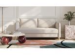 BRUNO Schlafsofa 160cm in Beige | Pillow | stabiles Massivholz & Boxspringkomfort