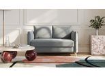 BRUNO Schlafsofa 120cm in Dunkelgrau | Pillow | stabiles Massivholz & Boxspringkomfort