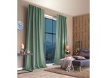 Gardine HOME BASICS "ESKIMO", grün (mint 2), B:135cm H:225cm, Polyester, Polyester, Gardinen, Gardine, Thermostoff Uni ESKIMO