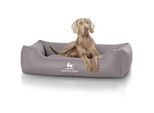 Knuffelwuff Kunstleder Hundebett Sidney grau XXXL