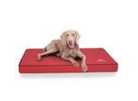 Knuffelwuff Orthopädische Hundematte Juna aus laser-gestepptem Kunstleder rot XXXL