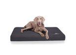 Knuffelwuff Orthopädische Hundematte Juna aus laser-gestepptem Kunstleder schwarz XXXL