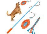 All for paws Hunde Flirt Pole Teleskopstab mit Football Seil