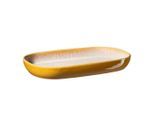Gipfelstück , Weiß, Dunkelgelb , Keramik , rechteckig , 17.5x3.5x29.5 cm , Made in Europe ,