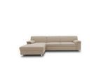 Mid.you , Beige , Textil , Uni , L-Form , 251x150 cm , Made in EU , Rücken echt, Armteil links, Armteil rechts ,