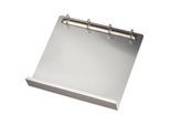 Djois Ringbuchbrett, A4, nur horizontal verwendbar, 4-Ring-Mechanik, bis 250 Blatt, magnetisch, Stifthalterleiste, Recycling-Aluminium, silbergrau