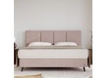 BRUNO Boxspringbett Premium 140x200cm in Pink Blush Rosa | Matratzen-Härtegrad: Links H2 / Rechts H2 | mehrfach ausgezeichnet in Design & Qualität