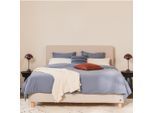 BRUNO Boxspringbett Premium 140x200cm in Beige | Matratzen-Härtegrad: Links H2 / Rechts H3 | mehrfach ausgezeichnet in Design & Qualität