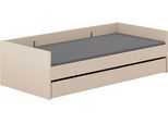 Kinderbett YUNY BY PAIDI "HAZEL in Beige mit Bettkasten, Jugendliege", beige (cashmere, beige), B:96cm H:56cm L:204cm, Betten, Kinderbett, bietet extra Stauraum oder zusätzliche Liegefläche, Kojenliege