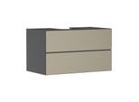 hansgrohe Xevolos E Waschtischunterschrank 54192390 980x555x550mm, 2 Schubladen, schiefergrau matt, bronze Struktur