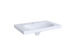 Geberit Acanto Waschtisch 500630018 75 x 48,2 cm, mit Überlauf, Ablaufdeckel und Hahnloch, weiß KeraTect