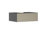 hansgrohe Xevolos E Waschtischunterschrank 54312390 780x550x275mm, 1 Schublade, schiefergrau matt, bronze Struktur