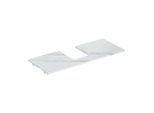 Geberit One Waschtisch-Platte 505105001 120x2x47cm, Ausschnitt mittig, Steinzeug, Marmoroptik weiß/matt