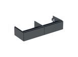 Geberit One Waschtisch-Unterschrank 505076008 133,2x50,4x47cm, 2 Schubladen, mattschwarz