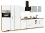 Küchenzeile WIHO KÜCHEN "Cali", weiß (küche: braun, korpus: sonoma eiche nachbildung, arbeitsplatte: sonoma eiche nachbildung), B:360cm T:60cm, Komplettküchen-Sets, Küchenzeile, mit E-Geräten, Breite 360 cm