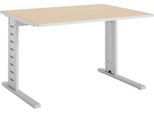Schäfer Shop Select Schreibtisch Moxxo IQ, Rechteck, C-Fuß, B 1200 x T 800 x H 735 mm, Ahorn-Dekor