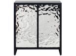 Mid.you Kommode, Schwarz, Silber, Metall, 1 Fächer, 80x88x31 cm, stehend, Wohnzimmer, Kommoden & Sideboards, Kommoden