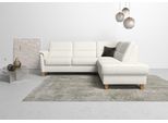 Ecksofa HOME AFFAIRE "Palmera, L-Form, B: 236 cm, Bettfunktion & Bettkasten wählbar", weiß (reinweiß), B:236cm H:89cm T:212cm, Luxus-Microfaser (100% Polyester);Struktur (100% Polyester);Luxus-Microfaser in Lederoptik (100% Polyester), Sofas, Ecksofa, Federkern-Polsterung, Sitzhöhe 48 cm, handgefertigt, stilvolles Design
