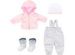Puppenkleidung BAYER "Regen-Set grau/rosa", grau (grau, rosa), Puppenkleidung, Baby, Puppenkleidung