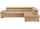 Ecksofa SIT & MORE "Alcudia L-Form, B: 272 cm, Arm- und Kopfteilverstellung, Eckcouch", braun (cappuccino), B:272cm H:73cm T:226cm, Sofas, Ecksofa, mit Schlaffunktion, Komfortsitz