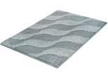 Badematte KLEINE WOLKE "»Onda«, Badvorleger, Badezimmer Teppich", grau (anthrazit), H:15mm, Polyacryl, Badematten, Badematte, Badteppich, modernes Ton in Ton Wellendesign, flauschig