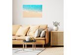 Wandsticker QUEENCE "Beach", blau (türkis), B:150cm H:90cm T:0,1cm, Folie, Wandtattoos, Wandsticker, Selbstklebend, kinderleichte Anbringung