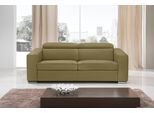2,5-Sitzer EGOITALIANO "Cabiria, Design und super Sitzkomfort", grün (pistazie), B:226cm H:97cm T:103cm, Luxus-Micofaser Lederoptik (100% Polyester) ist ein neues technisches Gewebe mit einem visuellen und taktilen Aspekt, der dem Nubuk sehr nahe kommt, mit innovativen Eigenschaften. Seine außerordentliche Weichheit kommt von einem exklusiven Produktionsprozess, der Unreinheiten und Unregelmäßigke