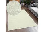 Teppich OTTO HOME "Naddia, Webstruktur, Naturtöne", weiß, B:200cm H:9mm L:300cm, Baumwolle, Kunstfaser, Wolle, Teppiche, Teppich, Zeitloses Design, meliert, Wohnzimmer, Schlafzimmer, Esszimmer
