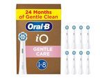 Aufsteckbürsten ORAL-B "iO Sanfte Reinigung", weiß, Zahnbürstenköpfe, 8 Stk., Aufsteckbürsten, fortschrittliche Plaque-Entfernung, für empfindliches Zahnfleisch