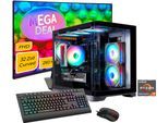 GAMEMAX Gaming-PC-Komplettsystem "MegaDeal HYPE-M BK 2876 AMD Ryzen 7 5700X 32GB 1TB SSD RTX 5060", Energieeffizienz: E, bunt (schwarz), Microsoft Windows 11 Home (64 Bit), 32 GB RAM 1.000 GB SSD, Computer_Komplettsysteme, Windows 11 + MSI MAG 32C6X Curved Monitor 80cm (32"), Gaming-PC-Komplettsystem